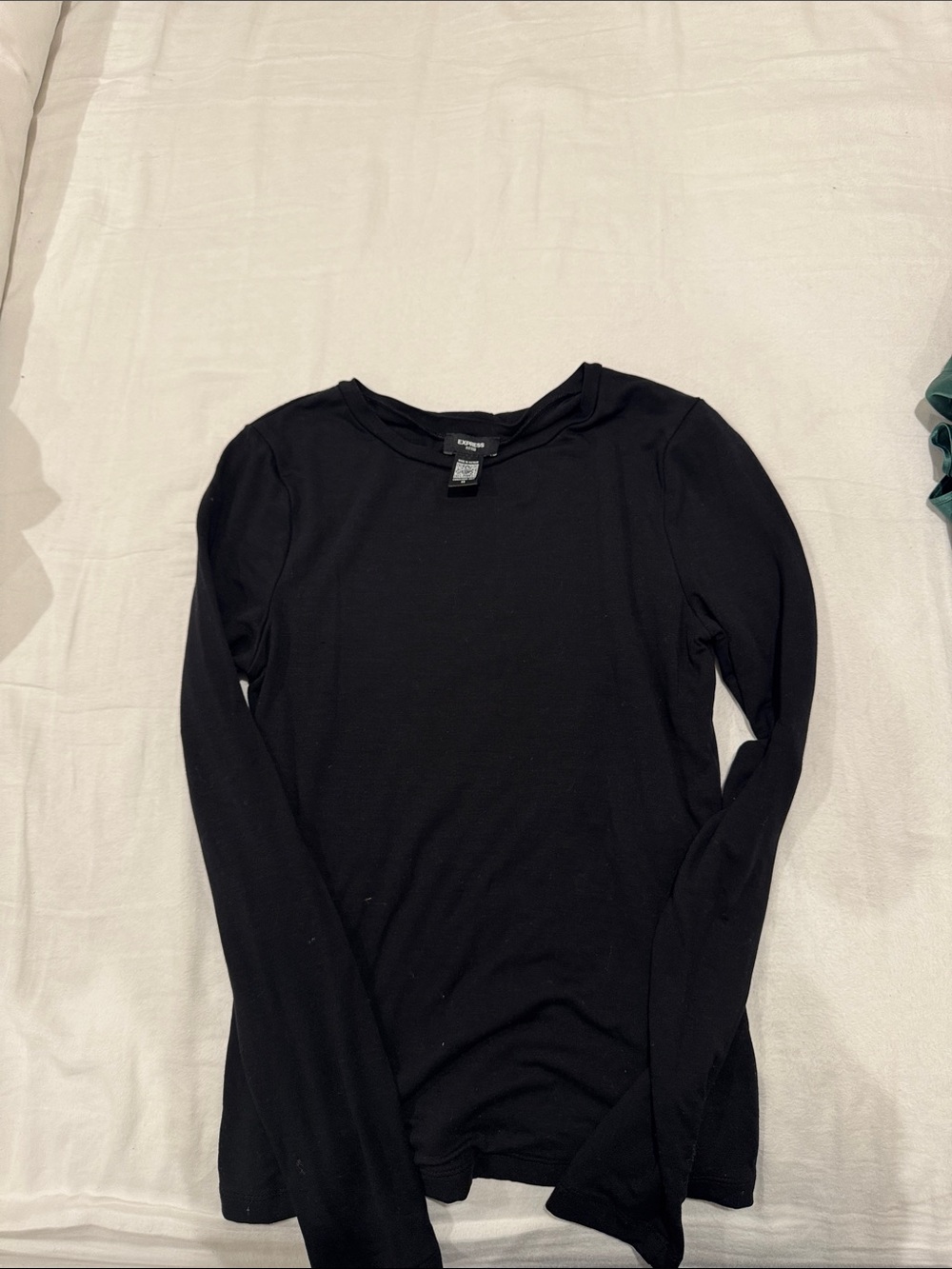 Express Black Long Sleeve Crewneck Top for Women